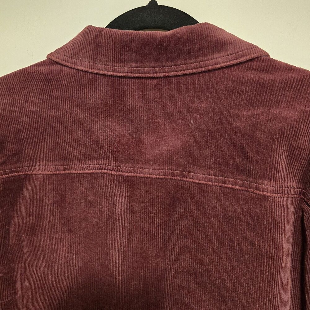 Vintage Y2K 90s Corduroy Jacket 14/16W Womens Indie Western Barn Chore Maroon - Picture 9 of 10